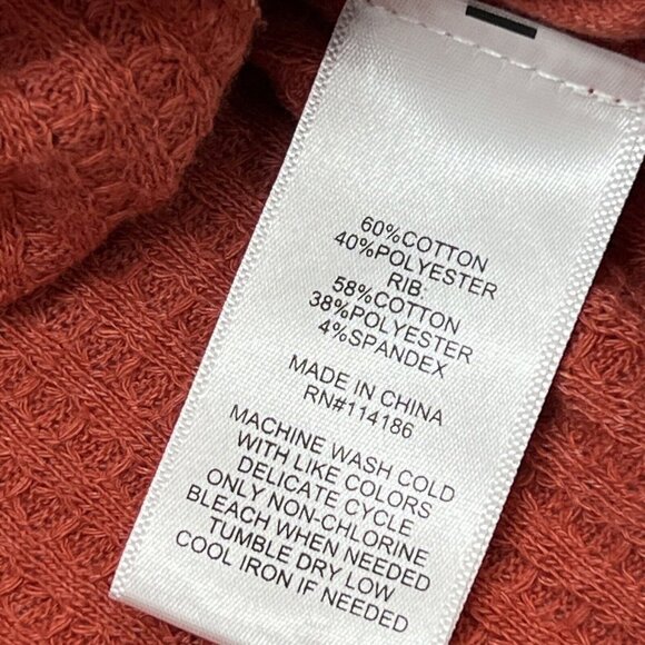 Fyre & Co Womens XL Thermal Button Down Shirt Rust Distressed Western Outdoor - Picture 11 of 11